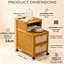 25 cm W Bedside Table