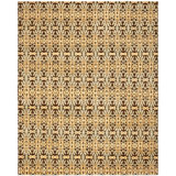 Asian Fusion Hand-Knotted Chocolate/Gold Area Rug