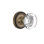 Rope Rosette with Round Clear Crystal Door Knob