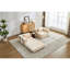 Lit convertible pliable sans assemblage, compression en chenille beige pour les salons de bureau-86396577