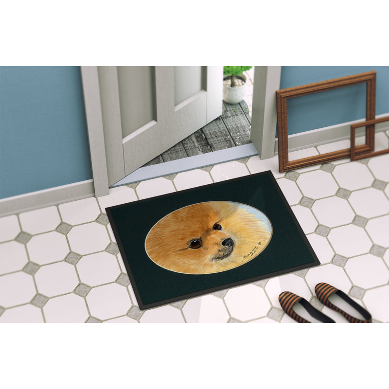 Tapis de porte d’intérieur anti-dérapant poméranie, Rectangle 1 pi 6 po x 2 pi 3 po