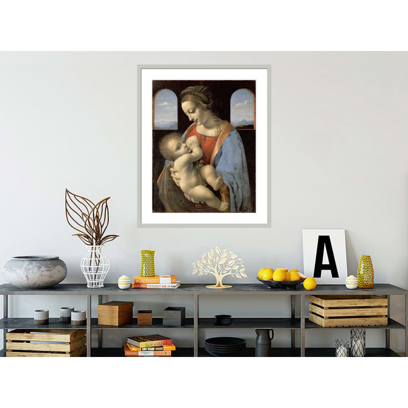 «The Madonna Litta» par Leonardo Da Vinci, impression giclée encadrée, H 40,81 po x l 33,5 po