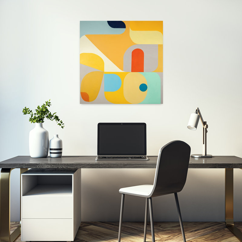 «Slant Of Light», art moderne contemporain abstrait, H 18 po x l 18 po