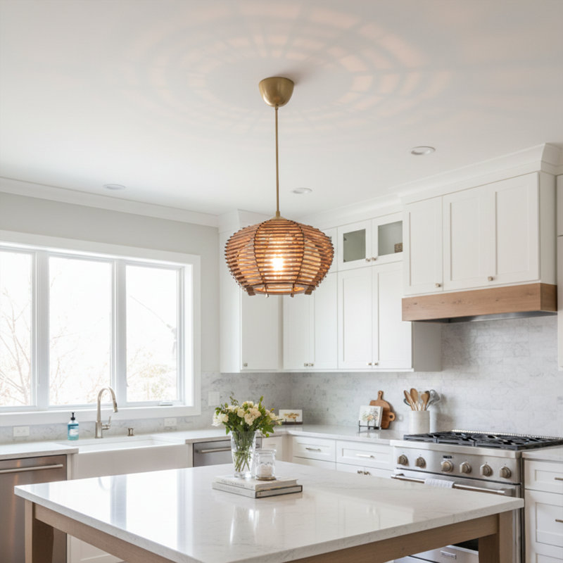 Lustre ajustable en bois