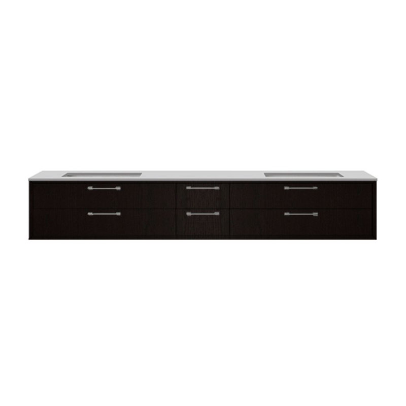 Gemelli 71.75'' W Double Bathroom Vanity Base, Wenge