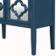 Buffet en bois avec portes en miroir et tablettes réglables-1511830766