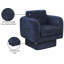 Fauteuil d'appoint pivotant en tissu Alessandra Chenille-88357518