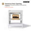 Velora 30 po Meuble-lavabo autoportant à simple cuve blanche avec plateau Everstone blanc assemblé
