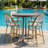 4-Piece Stackable High Back Bar & Counter Stool With Aluminum Frame, Outdoor Bar Stools (Set of 4)-1484890726