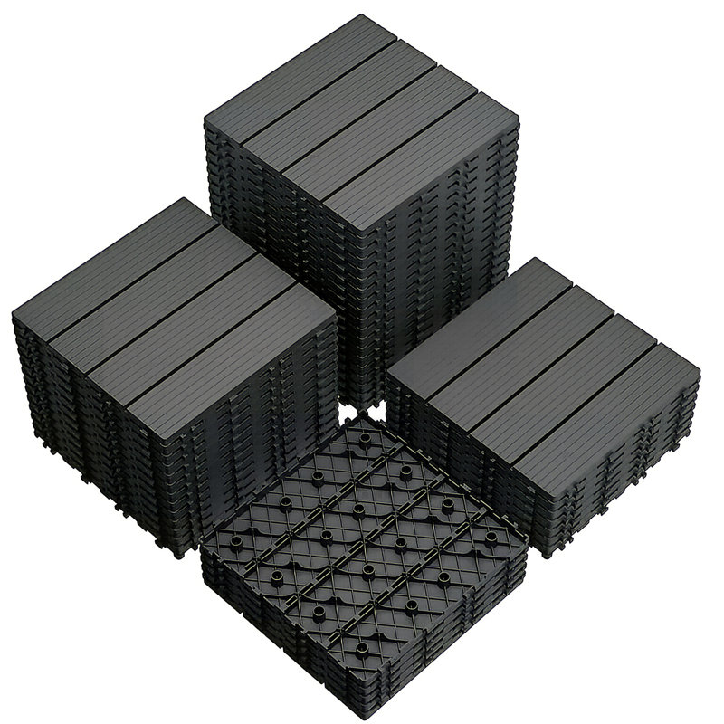 Dalles de terrasse emboîtables en plastique