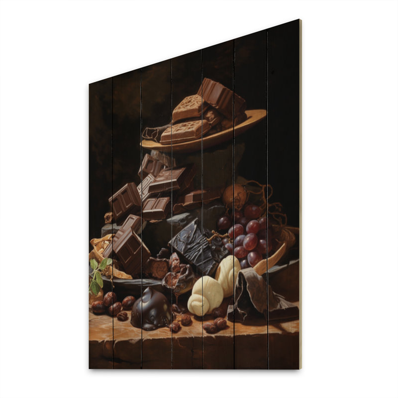 «Food Chocolate Dreams III» sur impression sur bois, H 32 po x l 24 po x P 0,78 po