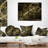 Yellow Metallic Fabric Pattern - Floral Printed Pillow