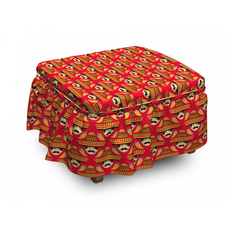 Box Cushion Ottoman Slipcover