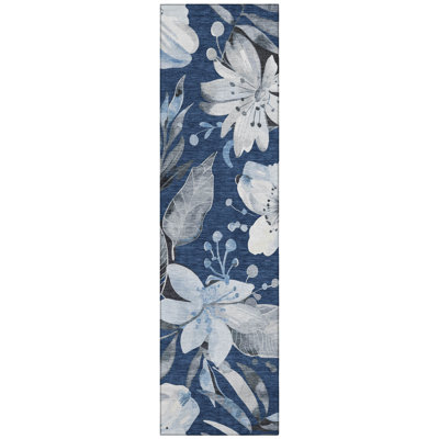 Machine Washable Indoor/Outdoor Millner ACN2260 Floral Rug