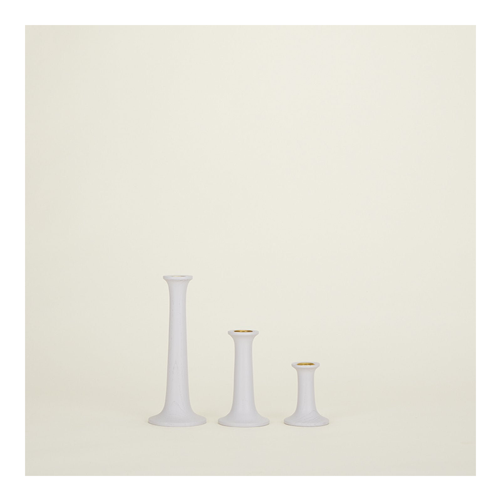 Simple Solid Wood Tabletop Candlestick, 9" H x 4" W x 4" D, Gray