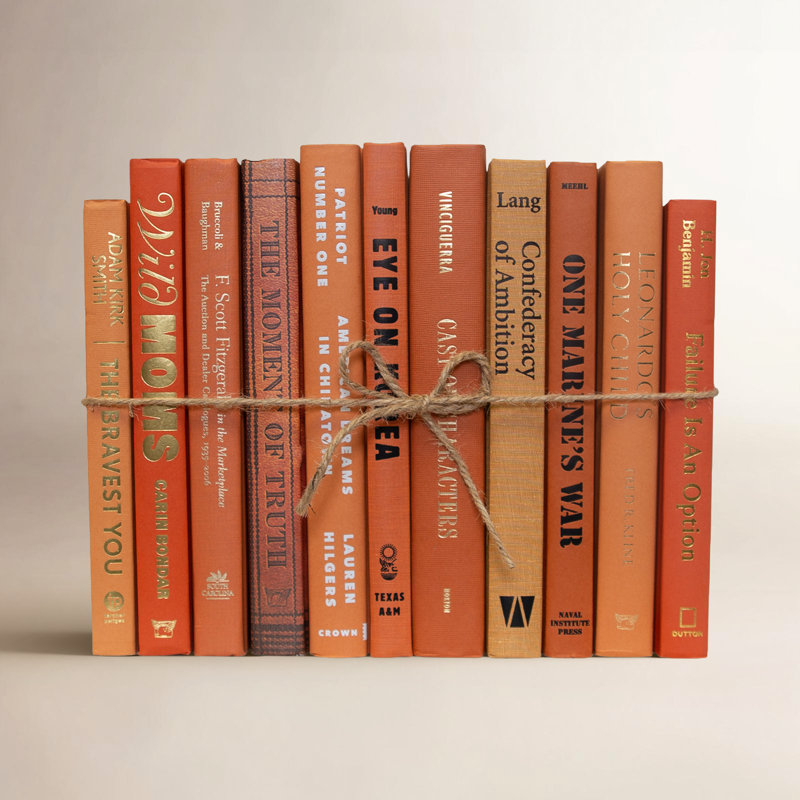 Decorative Books - Canyon Book Bundle - 1 Foot of Orange Books