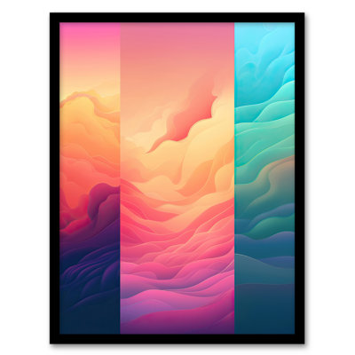 Avaeah Modern Abstract Soft Pastel Clouds - Single Picture Frame Print