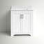 Moore 30'' Single Bathroom Vanity with Engineered Marble Top-415861317