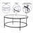 Berzan Glass Living Room Coffee Table with Round Metal Frame-1942114548