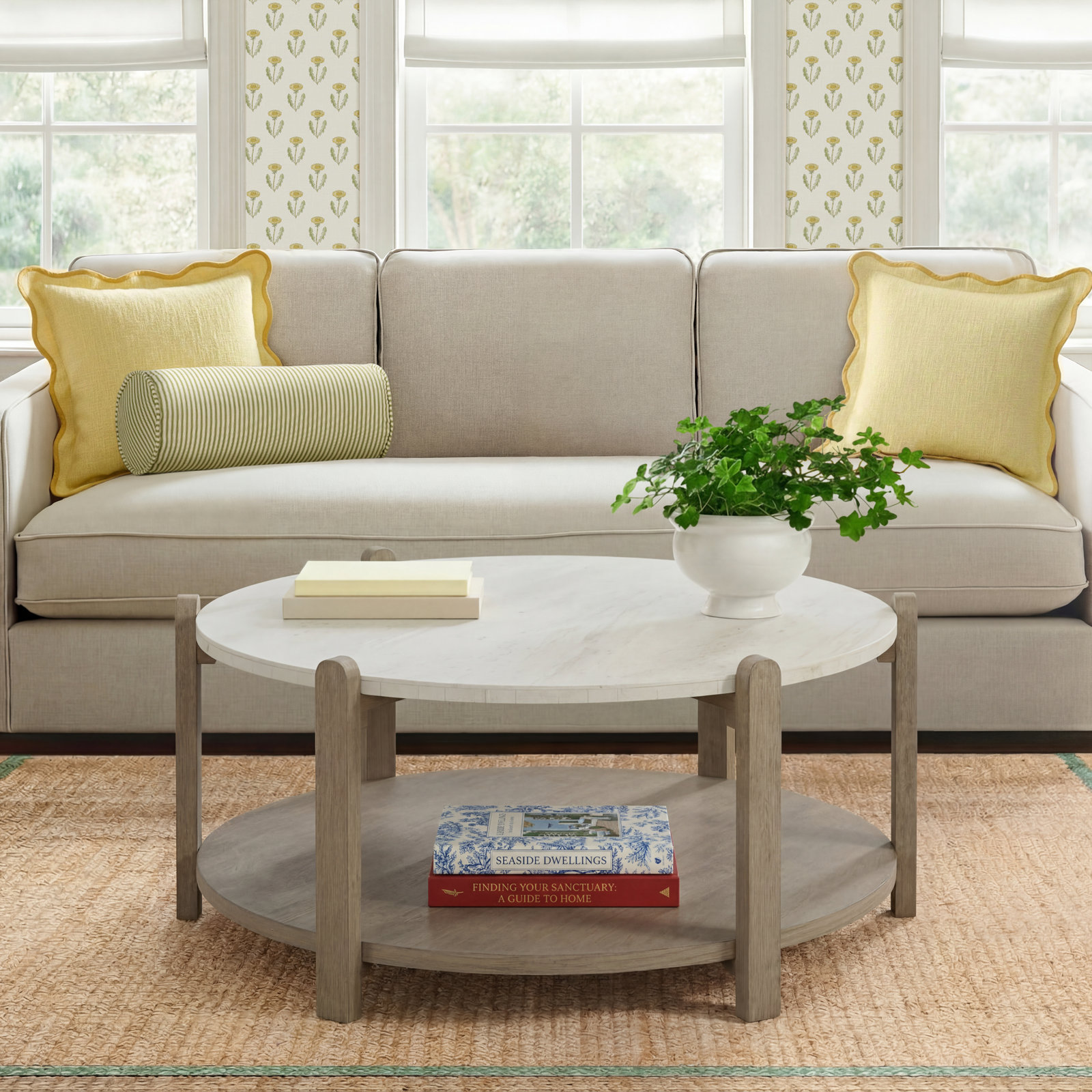42" Stone Oak Cocktail Table