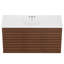 Meuble-lavabo mural en noyer avec lavabo-116677104