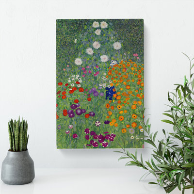 Flower Garden Vol.2 by Gustav Klimt - Wrapped Canvas Painting