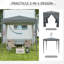 Sherell 2 x 2 m Garden Pop Up Gazebo with Sidewalls Water Resistant Grey