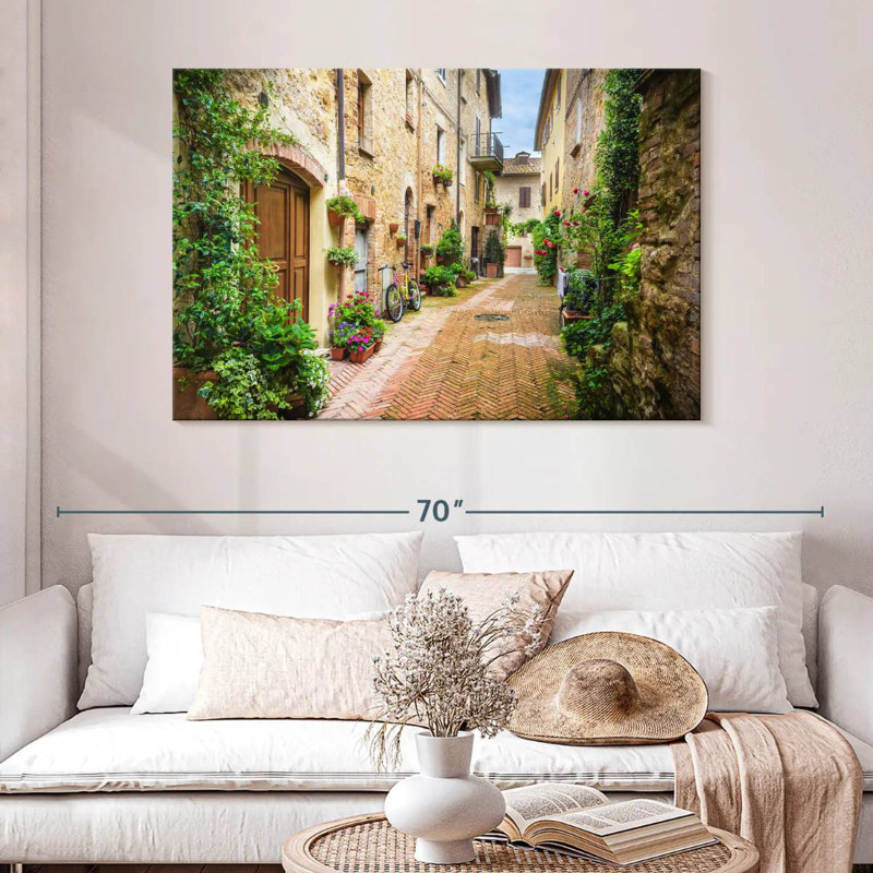Ravi, pittoresque rue toscane, H 32 po x l 48 po