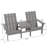 Danese 2-Person Outdoor Adirondack Chair Tête-à-Tête Bench Loveseat Built-In Connecting Table-113257816