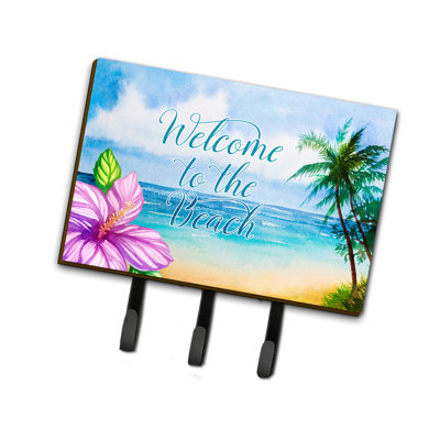 Metal Wall Organizer with Key Hooks