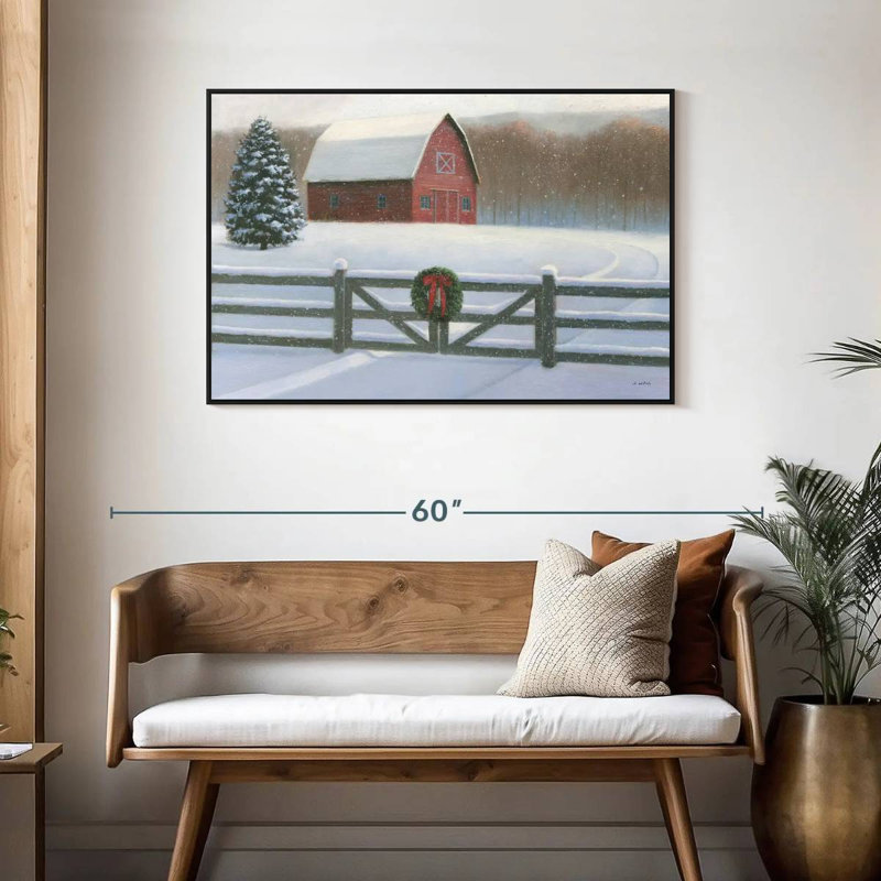 Affinité de Noël VI, Cadre flottant noir, 43 po x 29 po