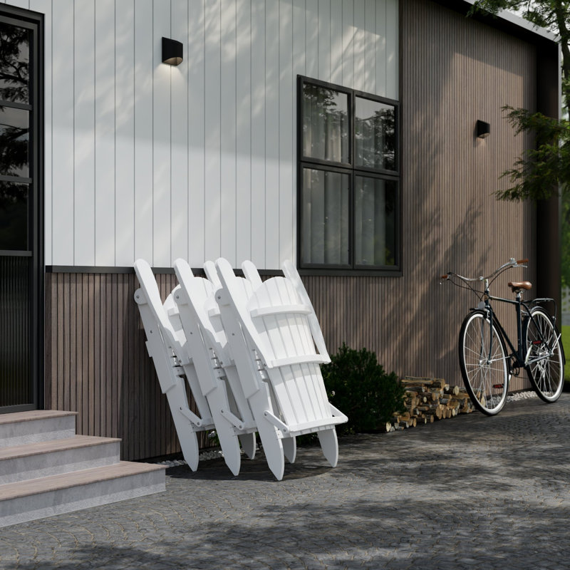 Heritage Folding Adirondack Chair, White
