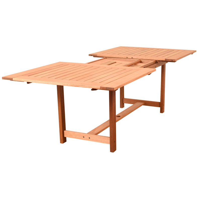 Amazonia Brandon 8 - Person Wood Patio Dining Set with Rectangular Table