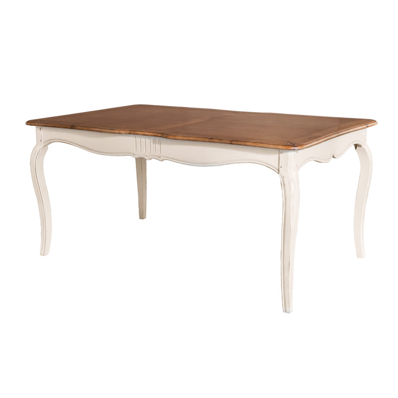 Deskins Solid Wood Dining Table, Honey/Cream