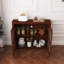 Buffet Mid-Century en rotin avec 2 trous de sortie, crédence de bar à vin et café-877750324