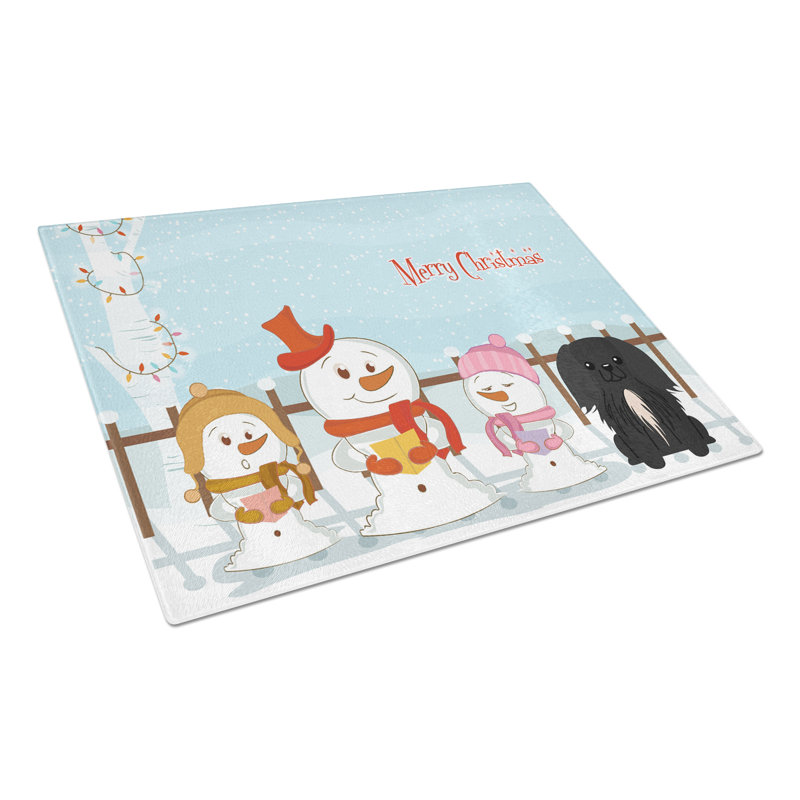 Planche à découper en verre Pékinois Carollynn, Noir