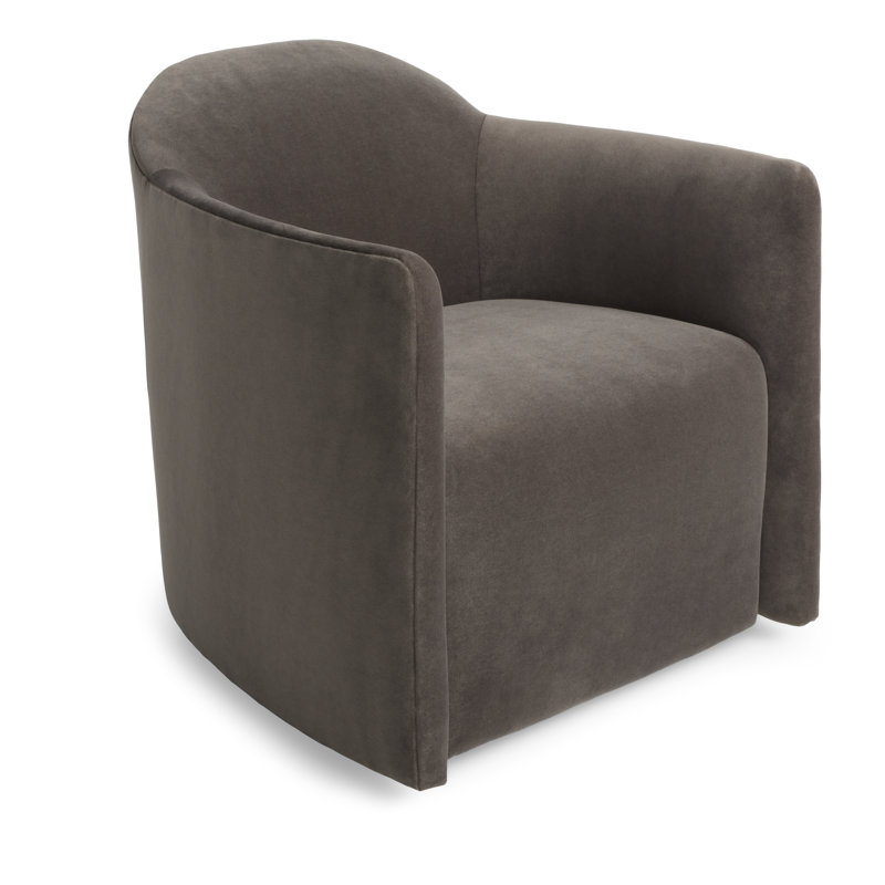 About Face Swivel Armchair, Storm Velvet Velvet
