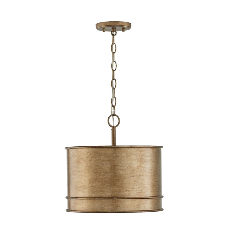 Luminaire suspendu tambour 1 lumière Fintan