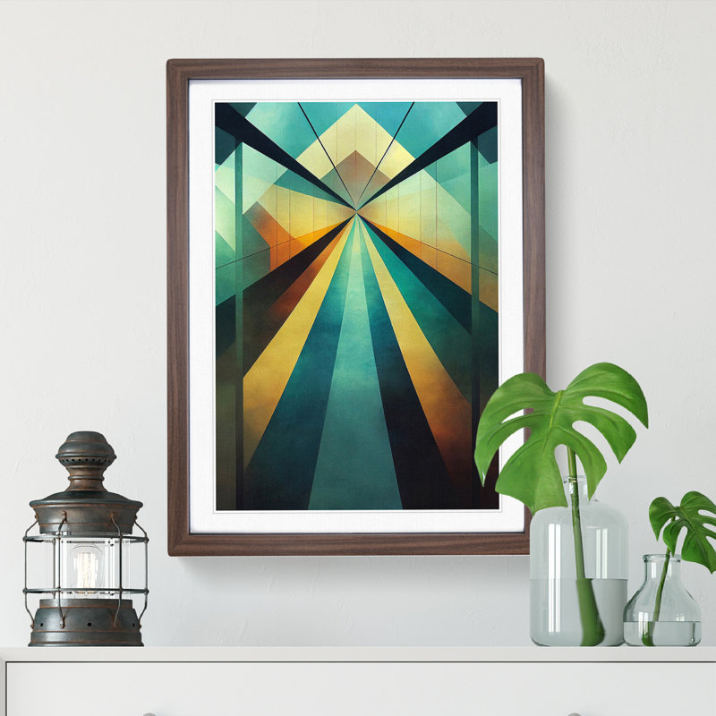 Awesome Abstract Art No.3 - Wall Art, 64cm H x 46cm W x 2cm D, Walnut Framed