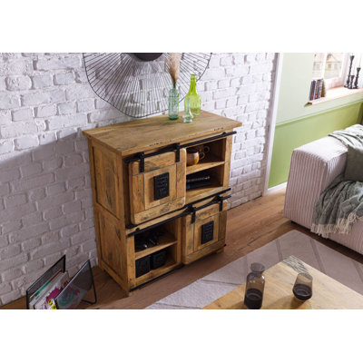 Railway 90cm Solid Wood Sideboard