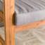 Causeuse d'extérieur en bois d'acacia avec coussins