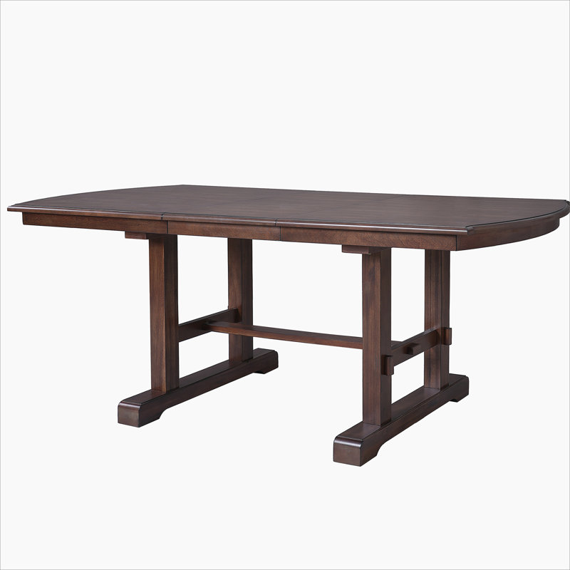 60"-78" Extendable Dining Table, Farmhouse Wooden Kitchen Table with Removable Leaf, Large Expanding Table for 4-8, Cherry