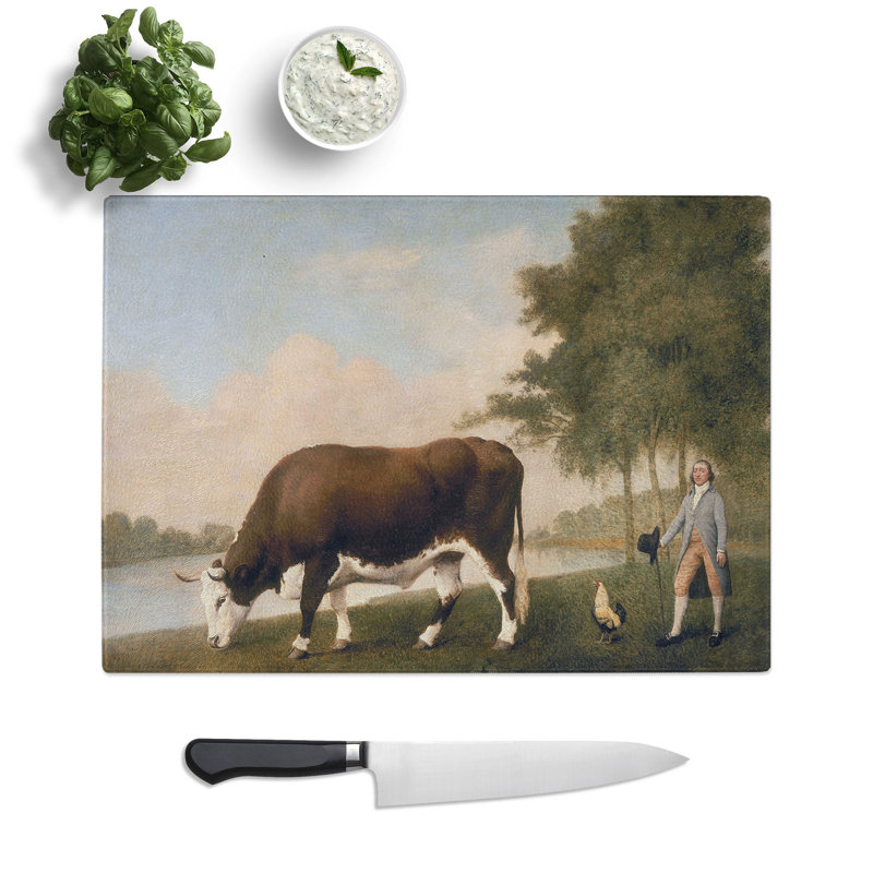 The Lincolnshire Ox by George Stubbs Chopping Board, 28.5cm W x 39cm L