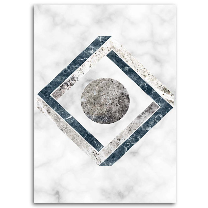 Geometric Abstract - No Frame Print on Canvas, 60cm H x 40cm W