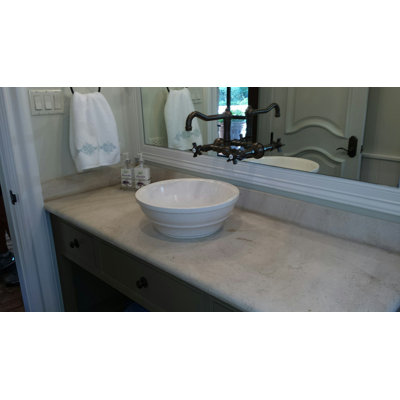 TashMart 16'' Stone Circular Bathroom Sink