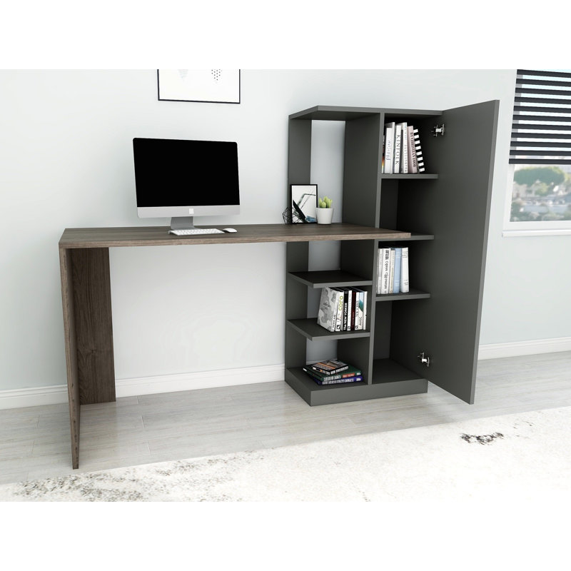Haje Desk, Walnut/Anthracite