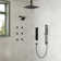 DualJetSpa 15-Spray Patterns 16" & 6" Dual Shower Head, Shower Faucet  System with Thermostatic Rough-in Valve and Body Jets