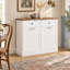 Armoire à poubelle basculante, en bois, 75 litres (20 gallons), autoportante - Blanche-101920073