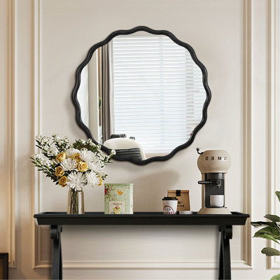 Miroir de salle de bain en bois massif