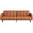 77.56" Faux Leather Convertible Sofa, Futon Couch with Adjustable Backrest for Small Spaces, Living Room, Office-208718385